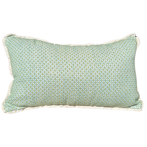 Blue Outdoor Lumbar Pillow